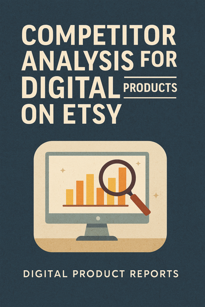 Competitor analysis for digital products on Etsy